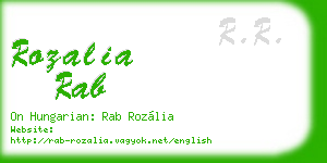 rozalia rab business card