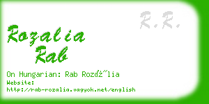 rozalia rab business card